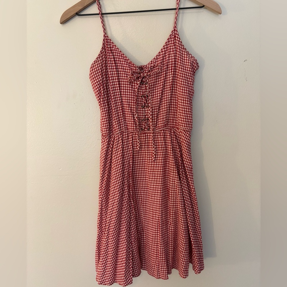 American Rag Gingham Red Mini Dress